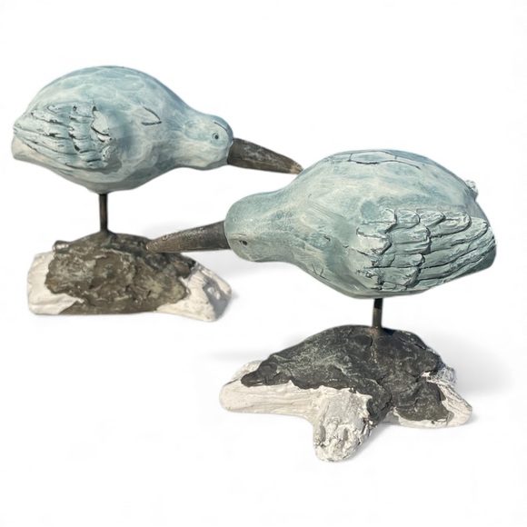 Set of two handmade sandpipers, American folk art, excellent condition - Picture 6 of 8